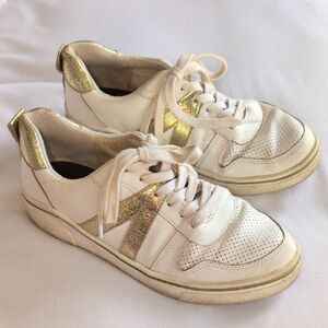 MIA White and Gold Casual Sneakers
